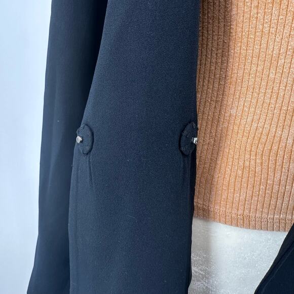 Madewell Black Lycée Drapey Blazer Suit Jacket Womens 0 Collared Oversized Fit - Picture 11 of 13